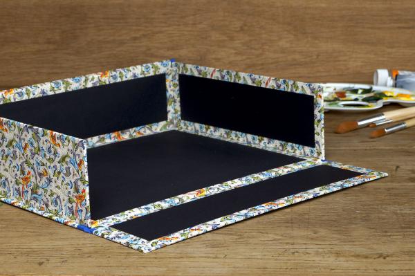 Papeterie Schreibweise Box blau edel handgefertigt